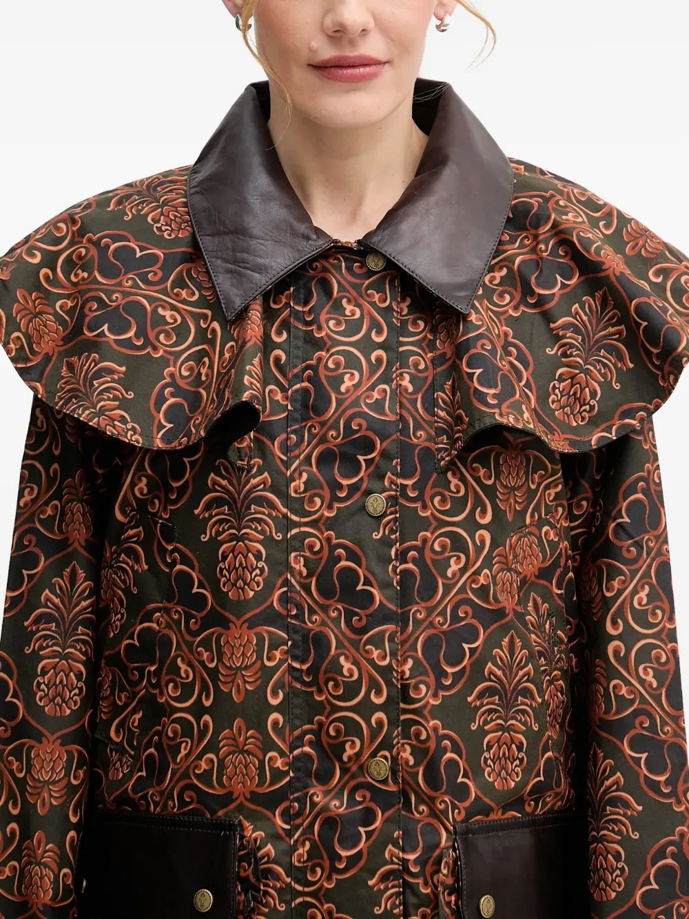 Barbour x FARM Rio Luana jas Bruin