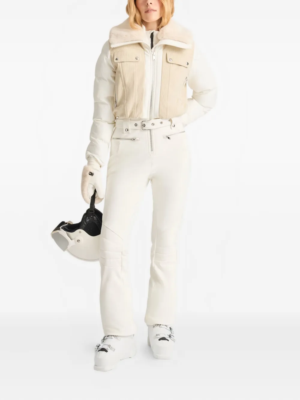 Fusalp Karei faux-fur collar ski suit - Wit