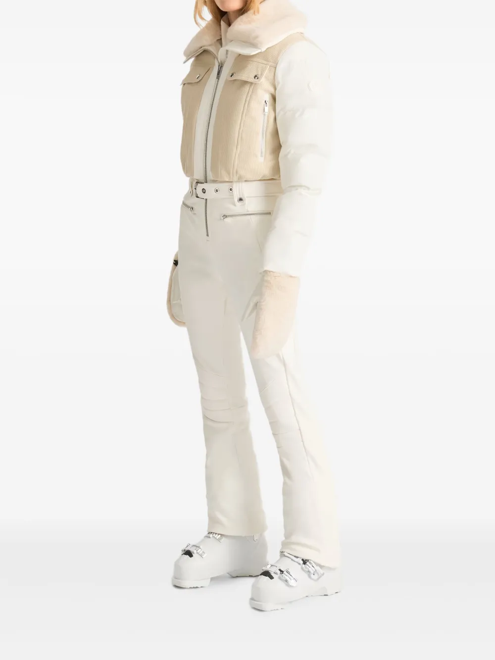 Fusalp Karei Corduroy-trimmed Ski Suit In Neutral