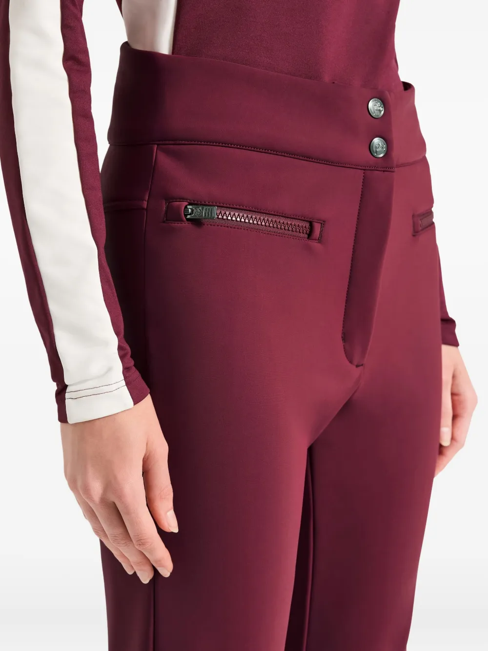Fusalp Diana Zippered-pockets Leggings In Red