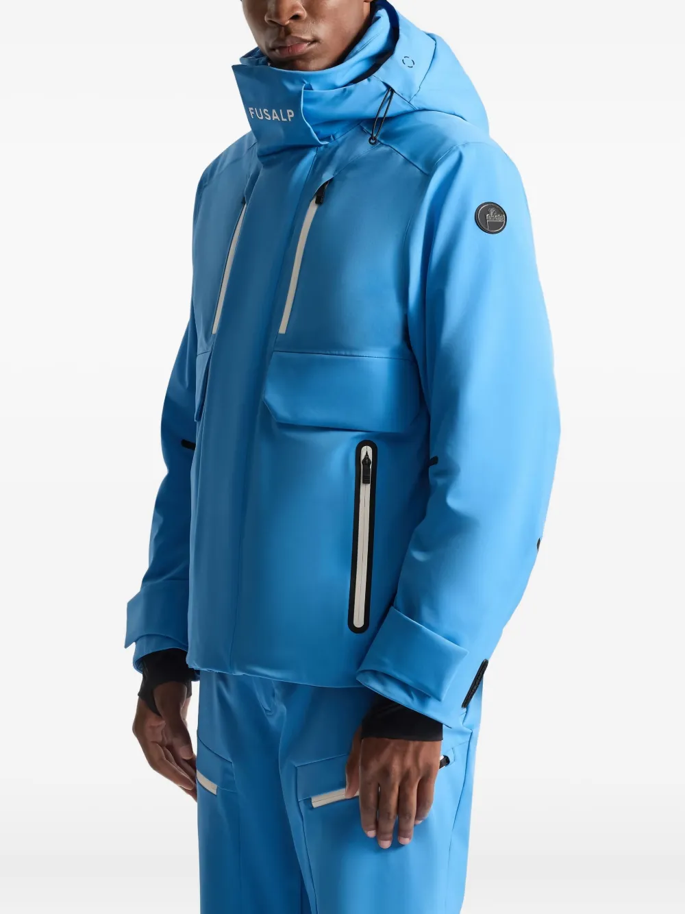 Fusalp John Hooded Multiple-pockets Ski Jacket In Blue