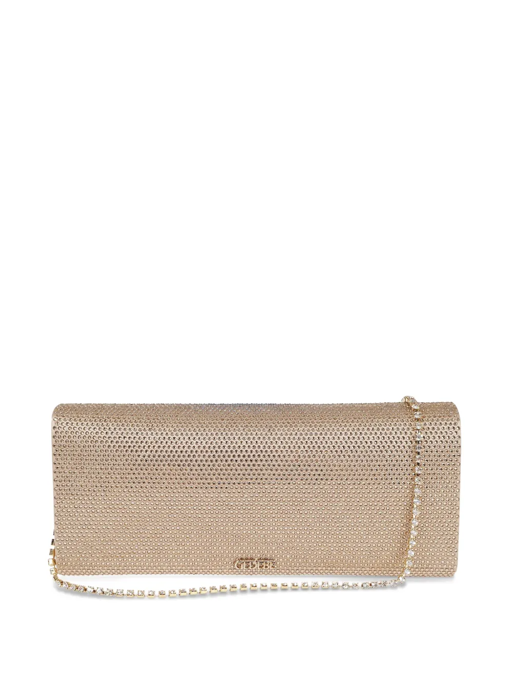 Gedebe Clutch verfraaid met kristallen - Beige