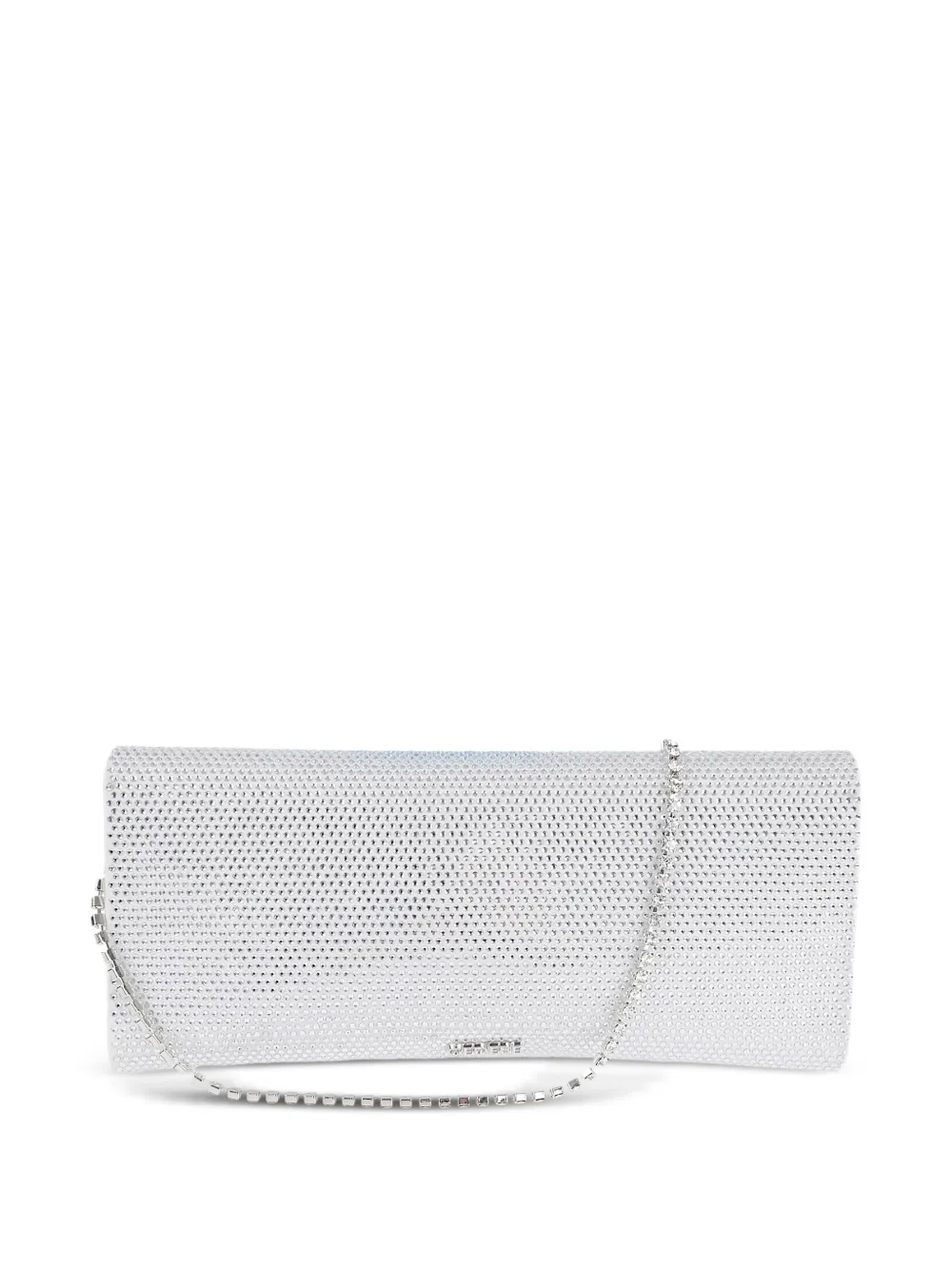 Gedebe Crystal-embellished Clutch Bag In Silver