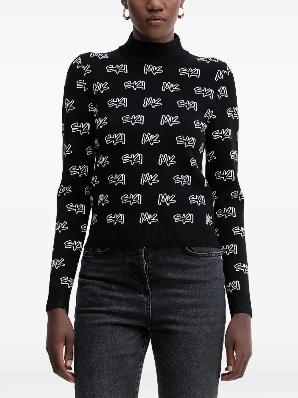 Michael Michael Kors Maglione con collo rialzato - Nero