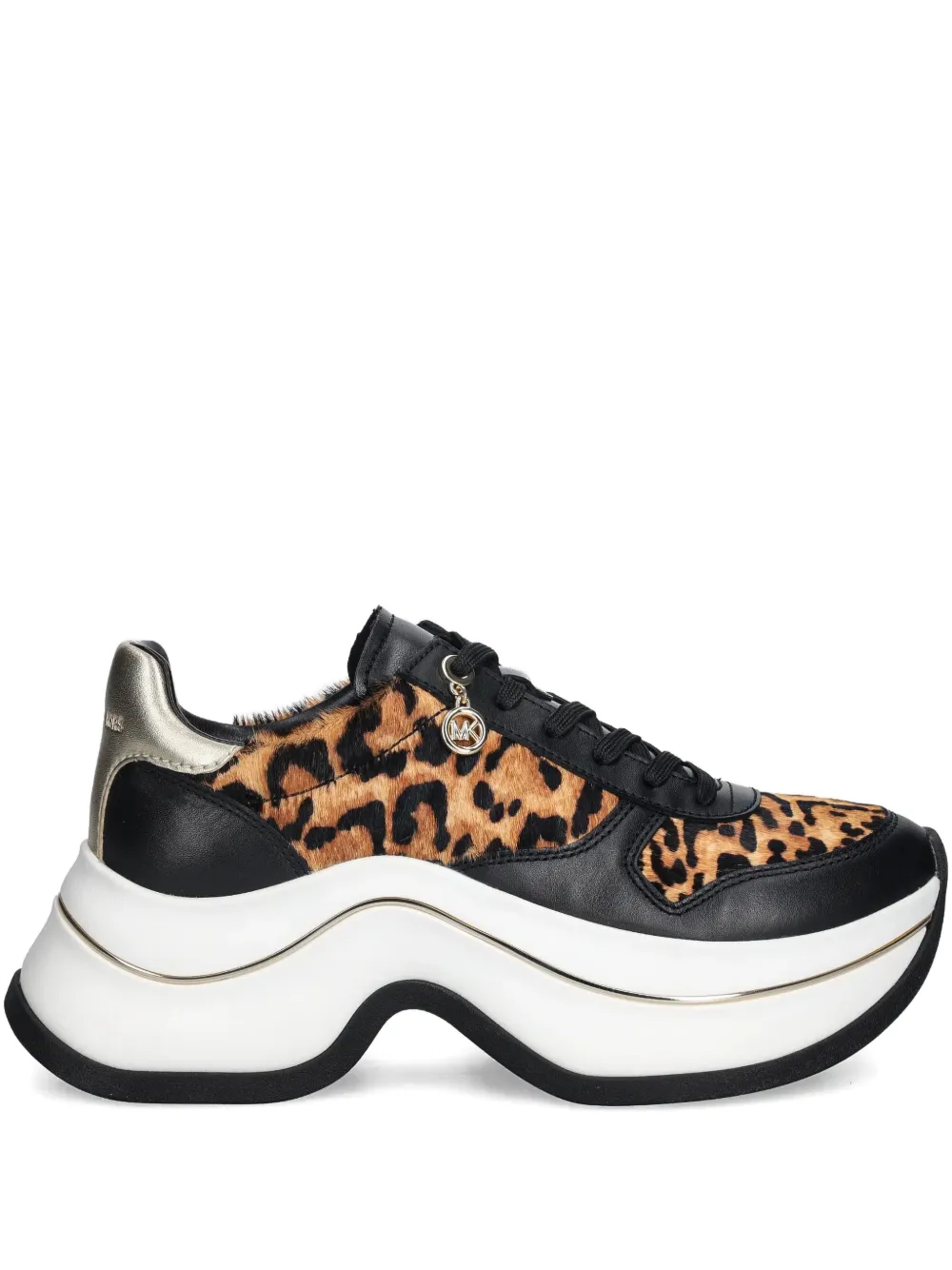 Michael Kors Arla sneakers met luipaardprint Zwart