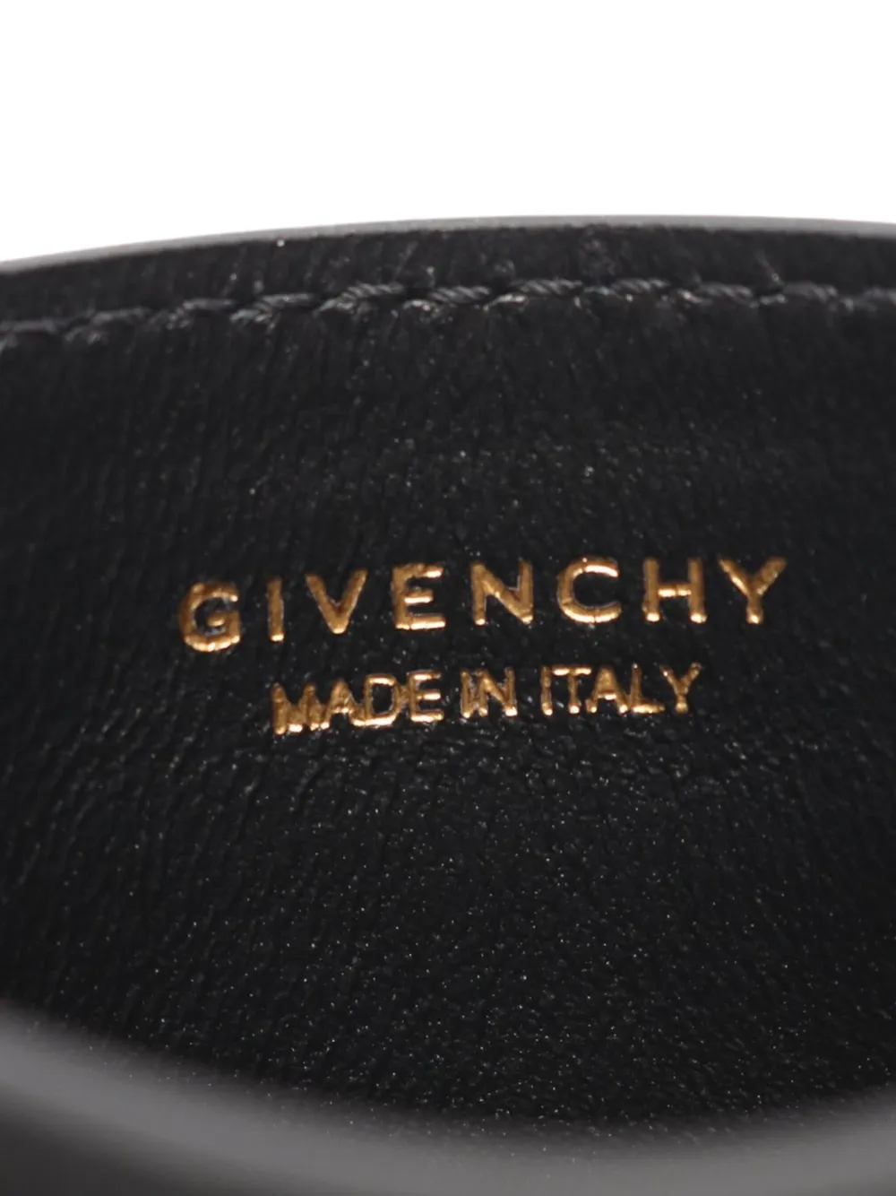 Pre-owned Givenchy 2010-2025 Leather 4g Liquid Card Holder In Black