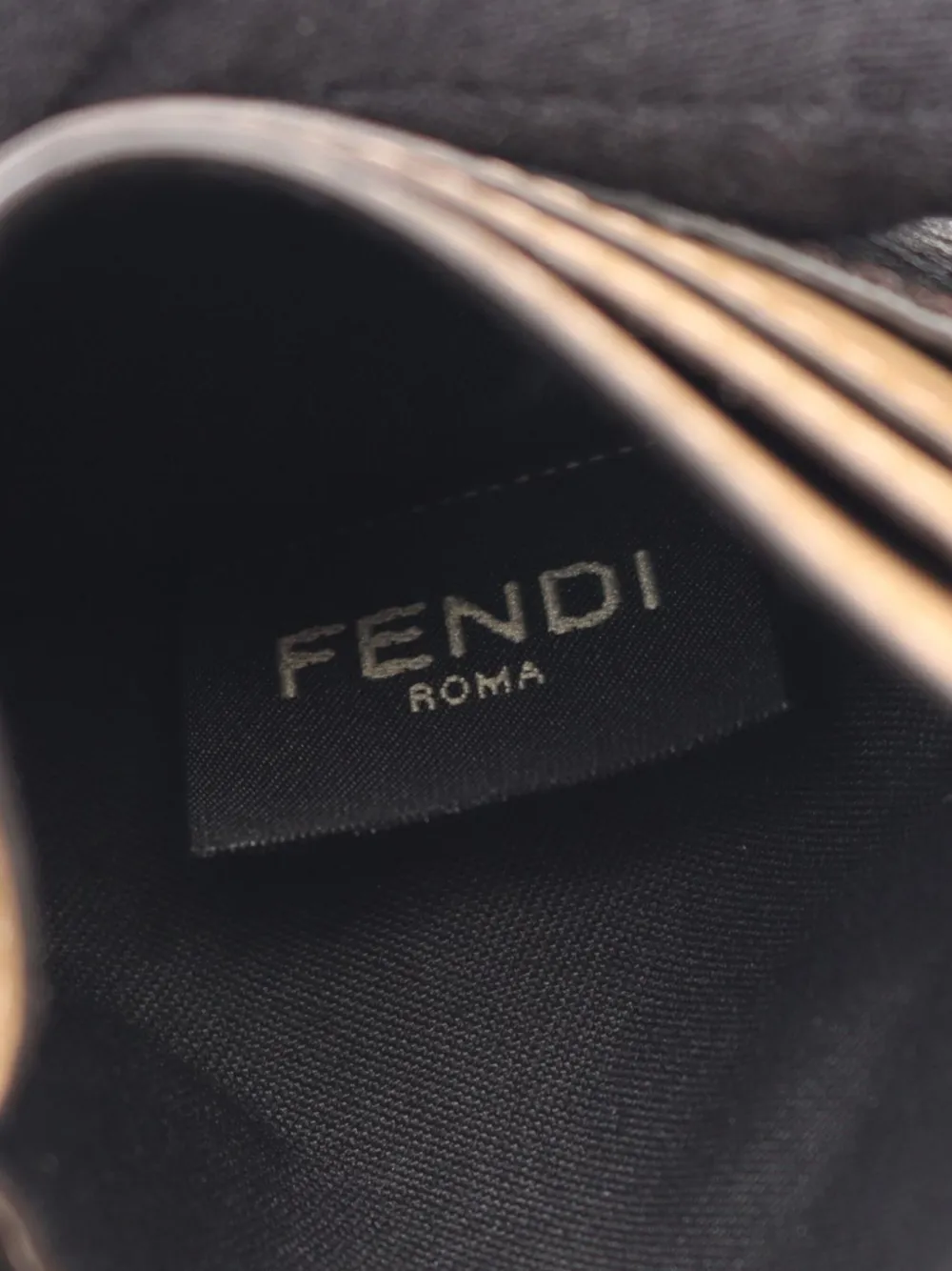 Pre-owned Fendi 2010-2025 Leather Zucca Card Holder In Brown