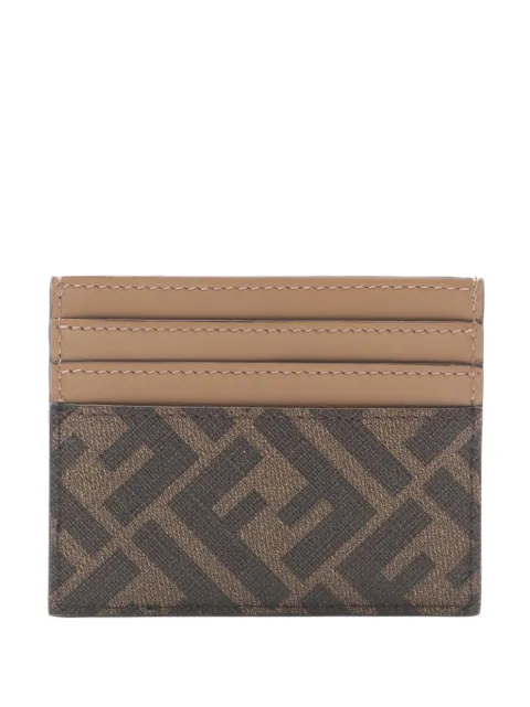 Fendi Pre-Owned 2010-2025 Leather Zucca card holder