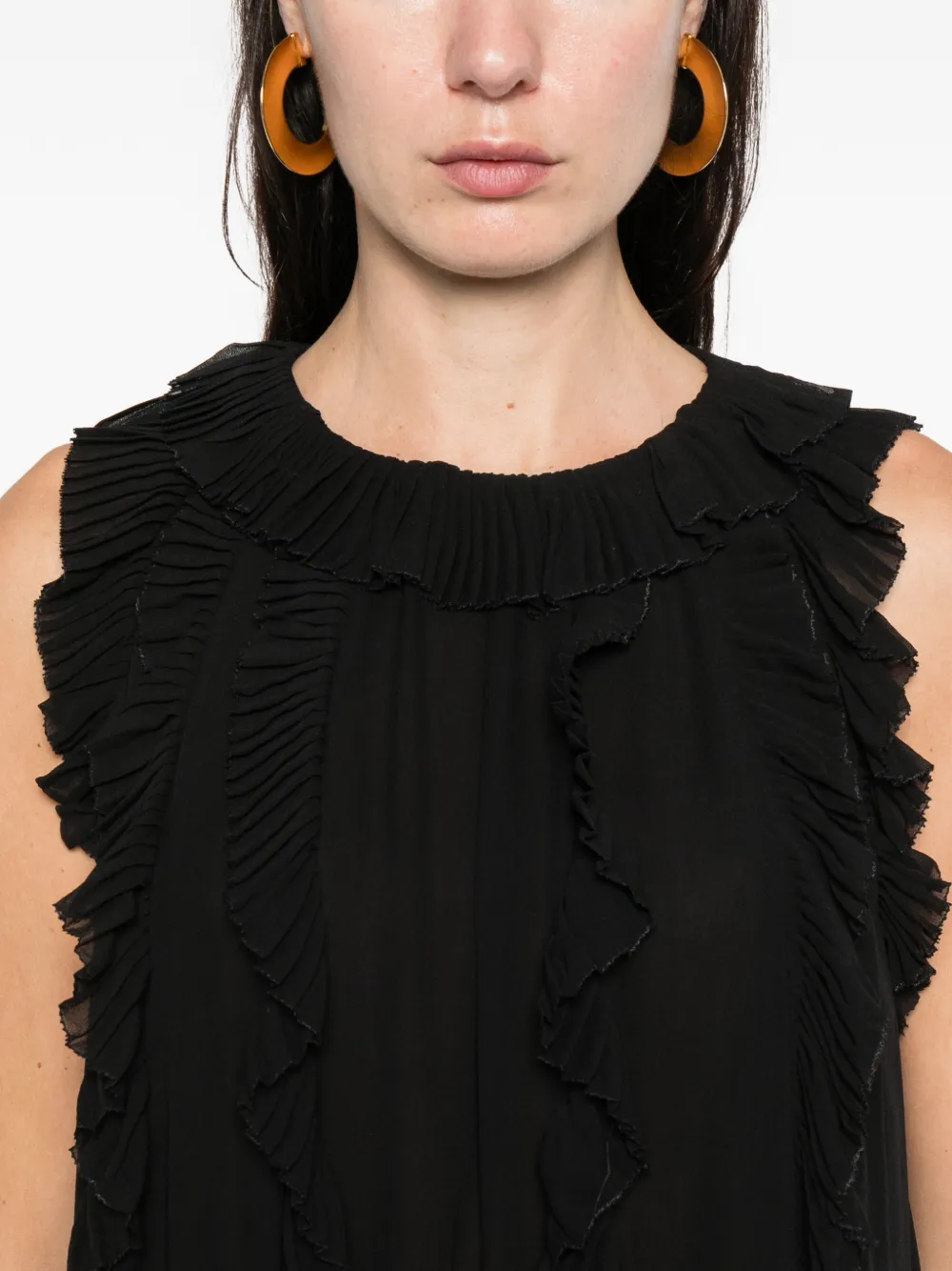 Ulla Johnson Ruffled Mini Dress In Black