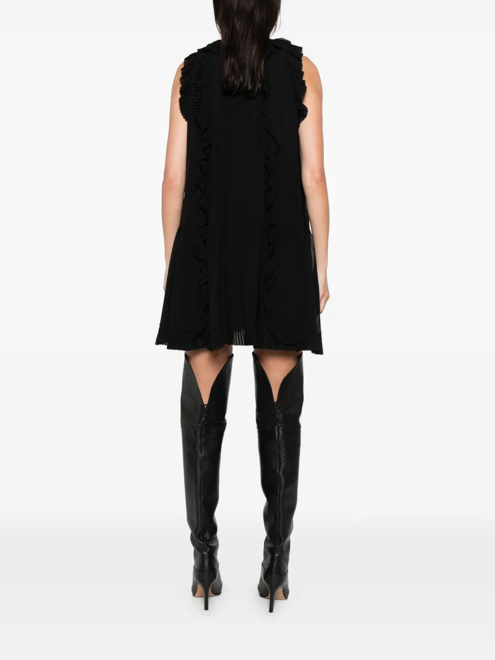 Ulla Johnson Ruffled Mini Dress In Black