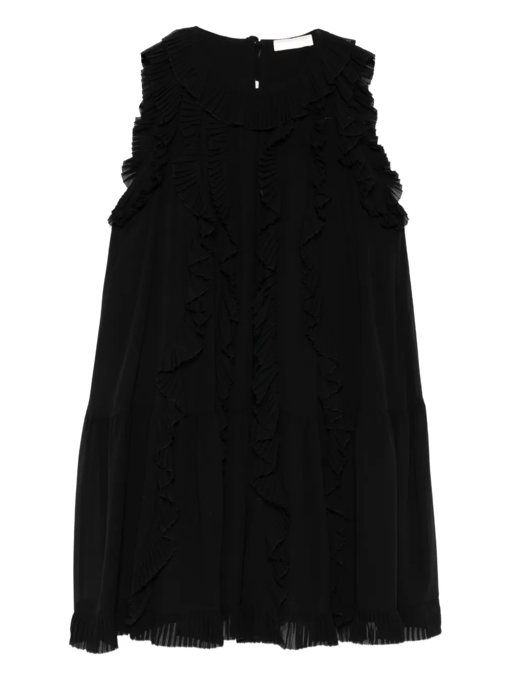 Ulla Johnson Ruffled Mini Dress In Black