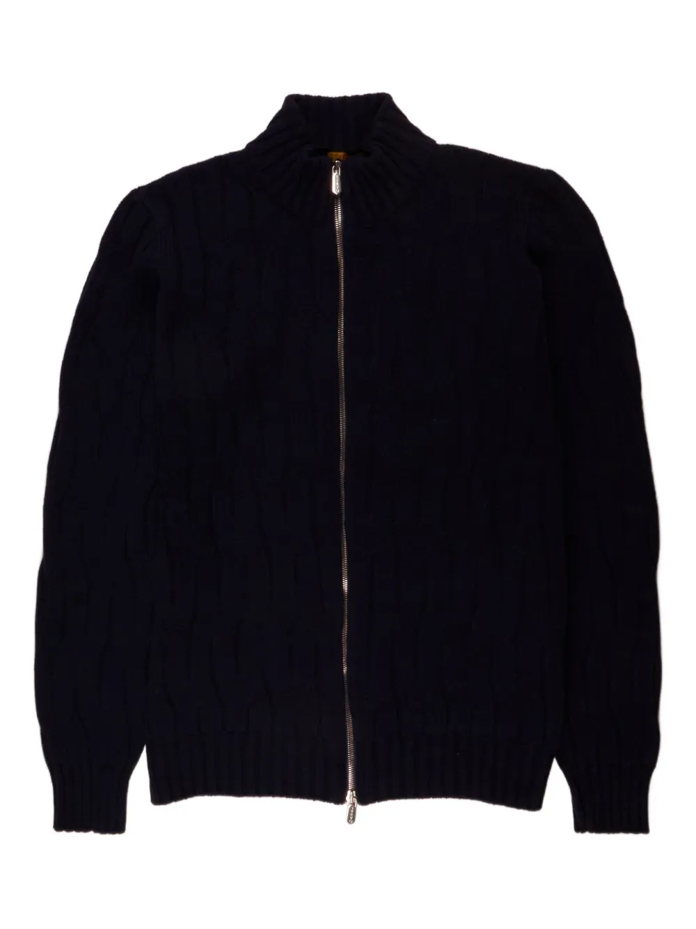 Svevo Cable Knit Zip Jacket - Blu