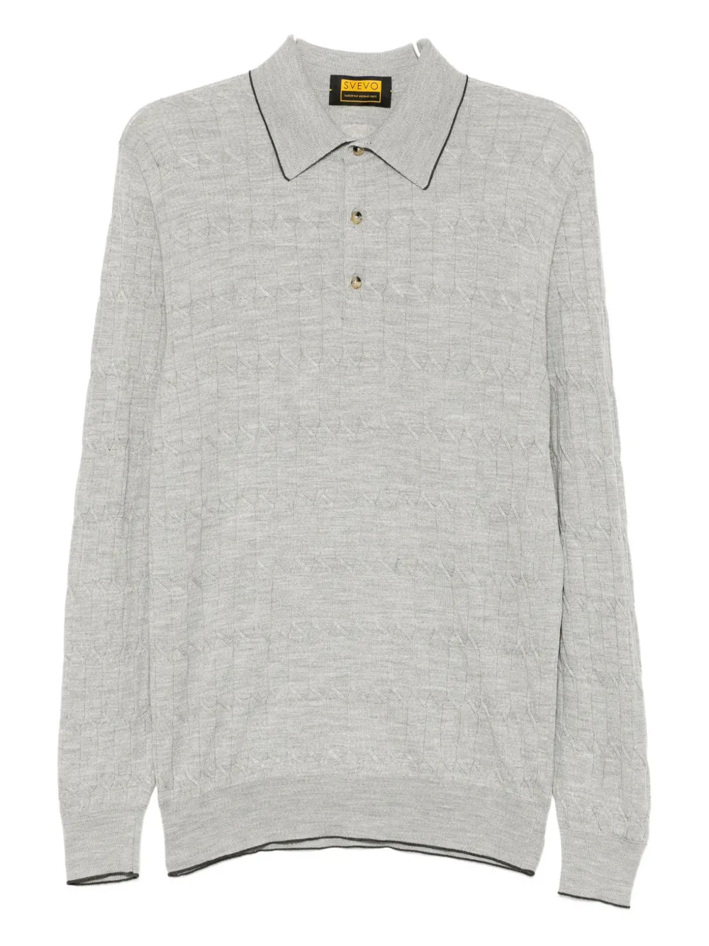 Svevo Knitted Polo Shirt In Gray