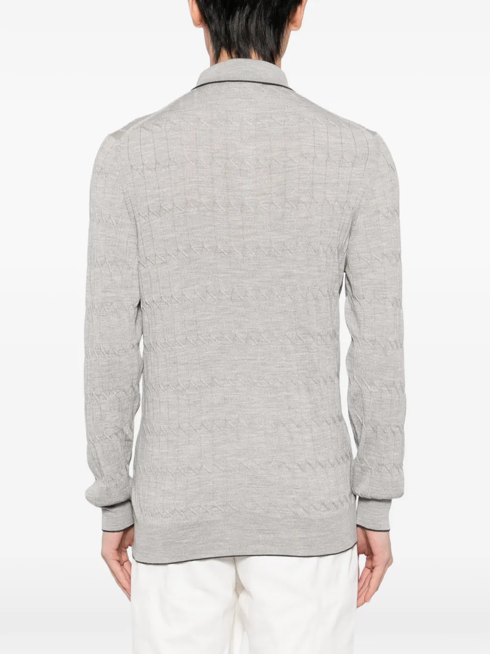 Svevo Knitted Polo Shirt In Gray