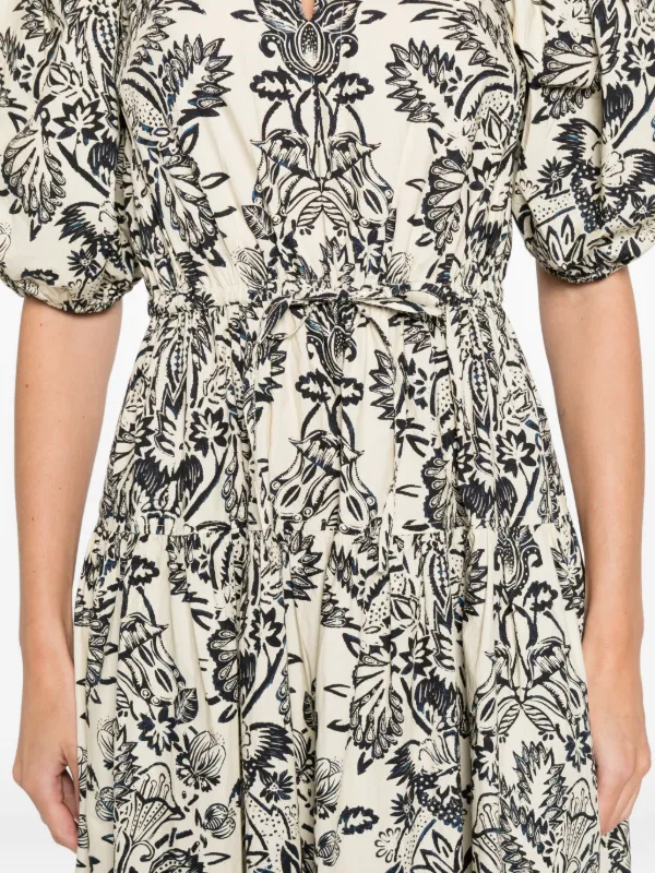 Ulla Johnson Harriet パフスリーブ ドレス | ニュートラル | FARFETCH JP