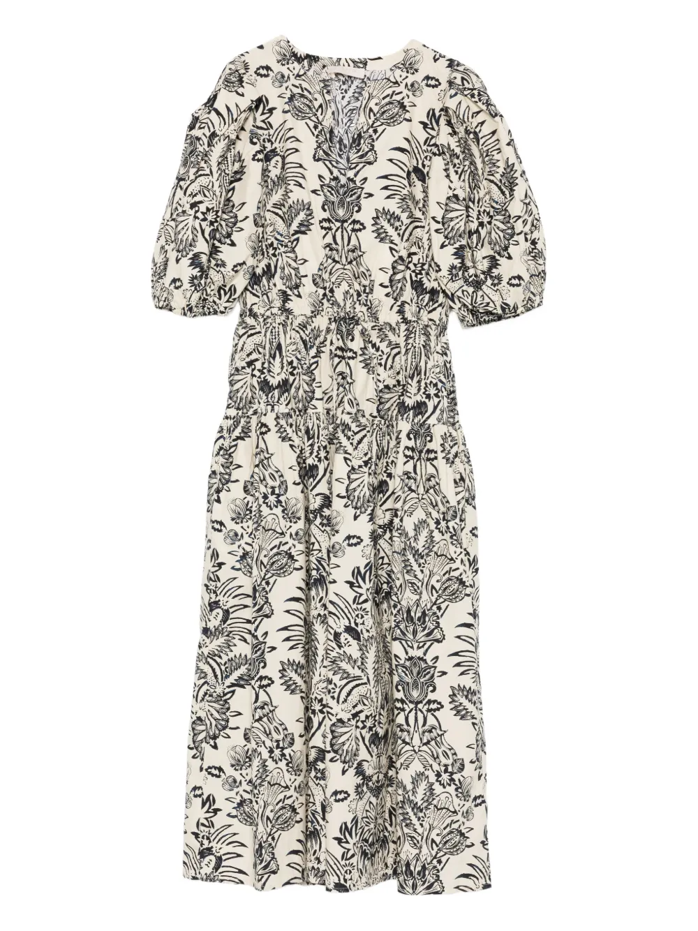 Ulla Johnson Harriet puff-sleeve midi dress - Toni neutri