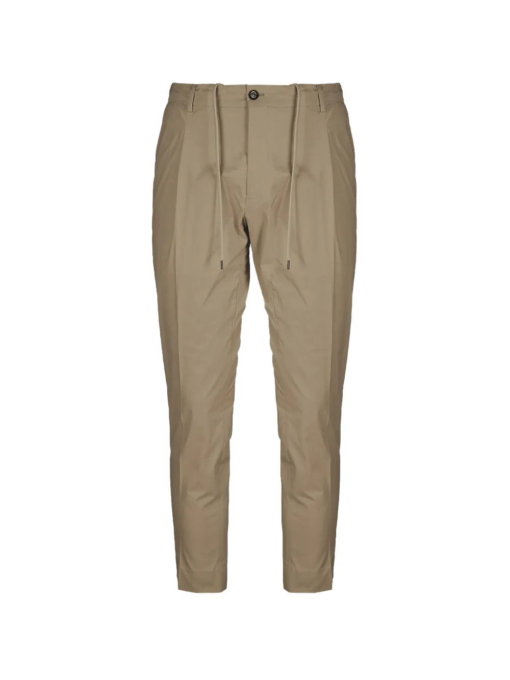 BE ABLE Riccardo drawstring pleated trousers - Toni neutri