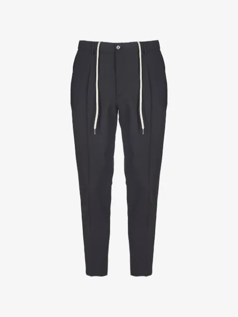 BE ABLE Riccardo drawstring pleated trousers