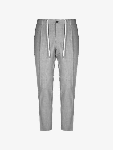 BE ABLE Riccardo drawstring pleated trousers