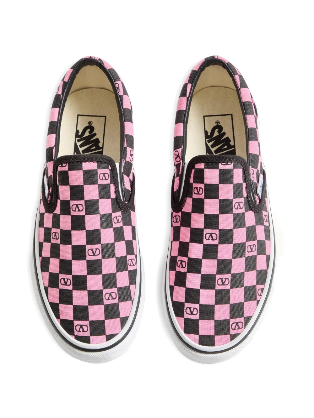 Valentino Garavani x Vans Vlogo geruite sneakers Roze