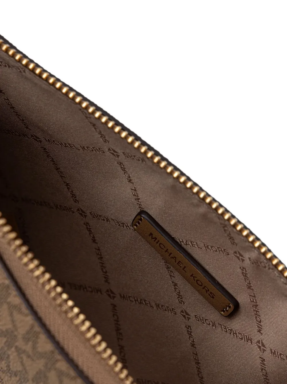 Michael Michael Kors Monogram-pattern Shoulder Bag In Brown