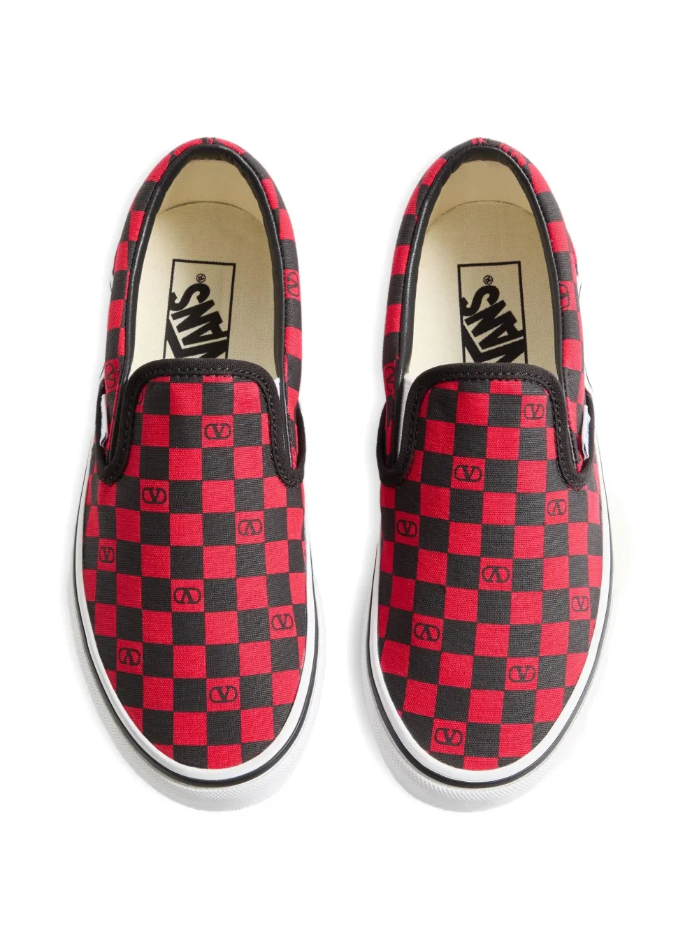 Valentino Garavani x Vans Vlogo geruite sneakers Rood
