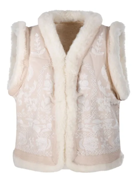 Antik Batik embroidered shearling gilet