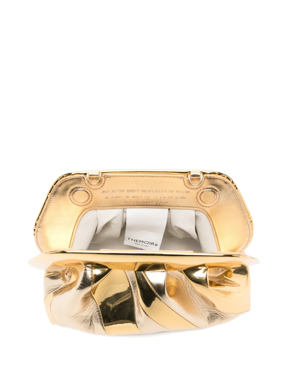 Themoirè Tia Clutch Bag In Gold