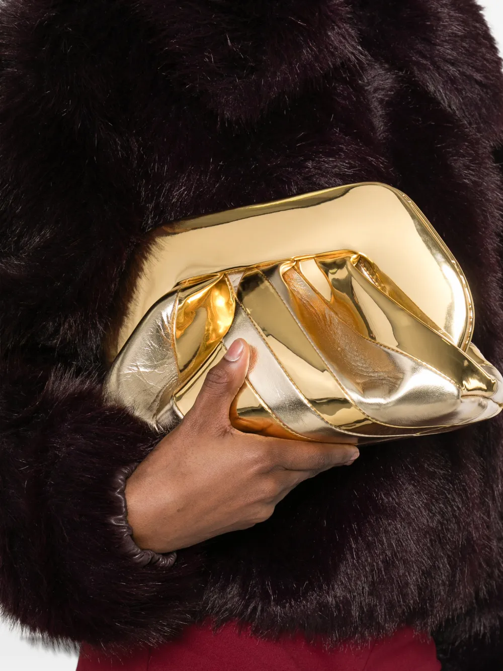 Themoirè Tia clutch bag - Goud