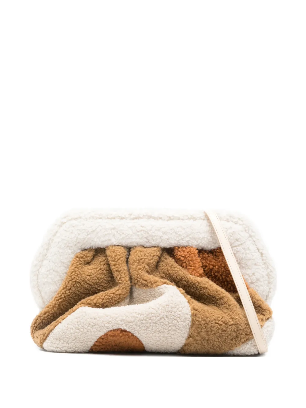 Themoirè Bios patchwork clutch bag - Toni neutri