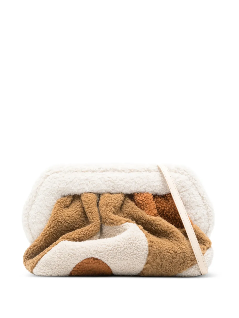 Themoirè Bios patchwork clutch bag - Toni neutri