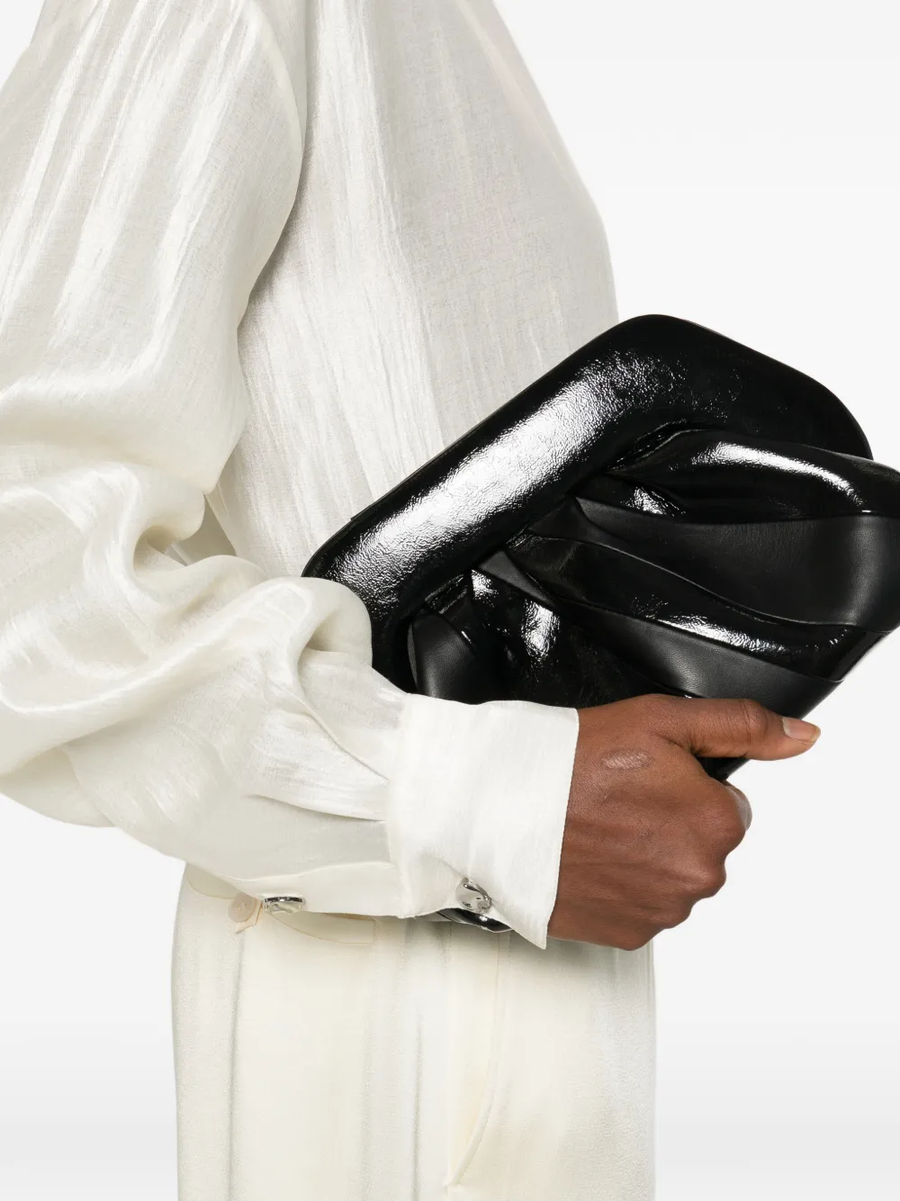 Themoirè Tia clutch bag - Zwart