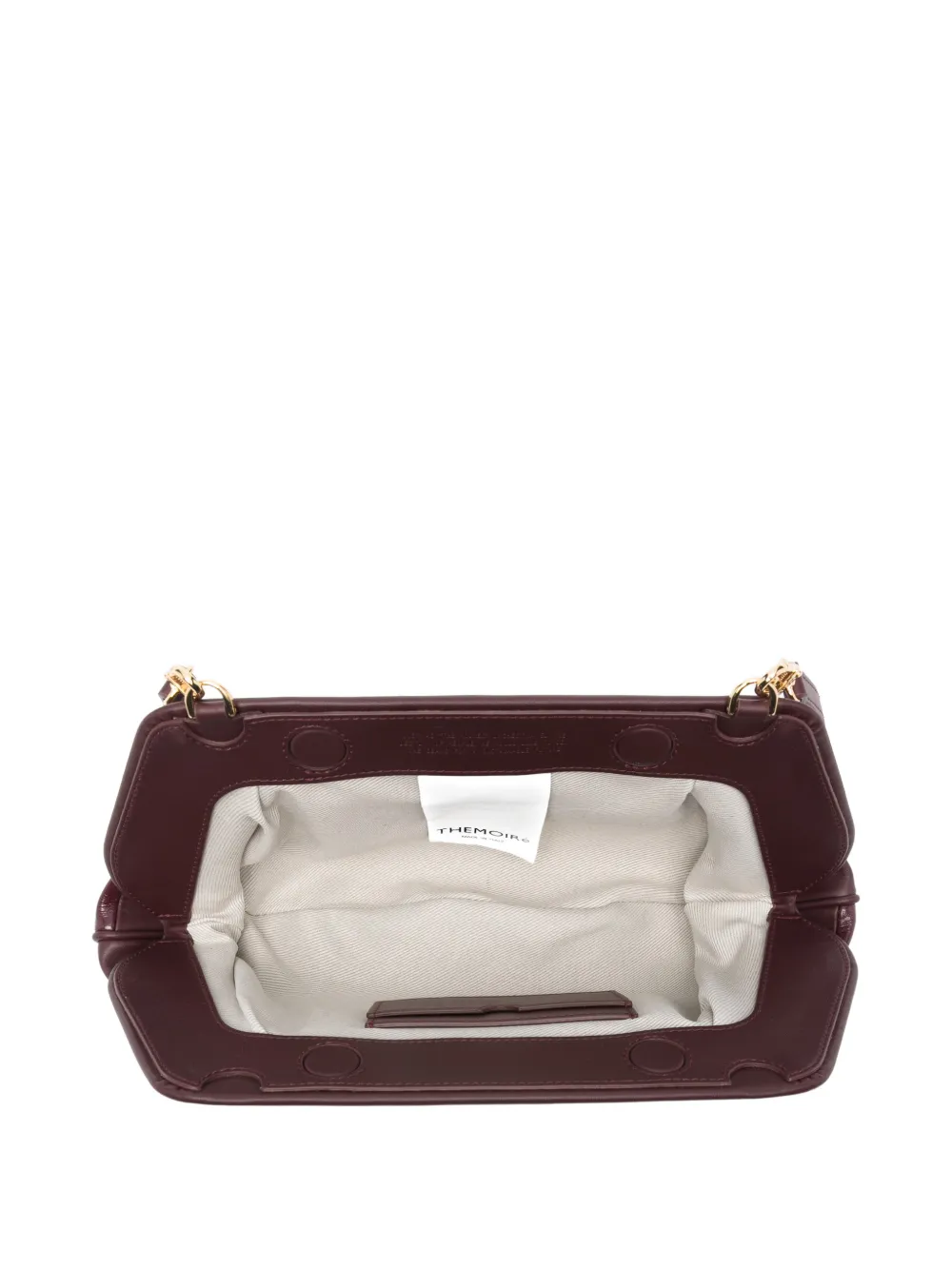 Themoirè Tia Ruched Clutch Bag In Burgundy