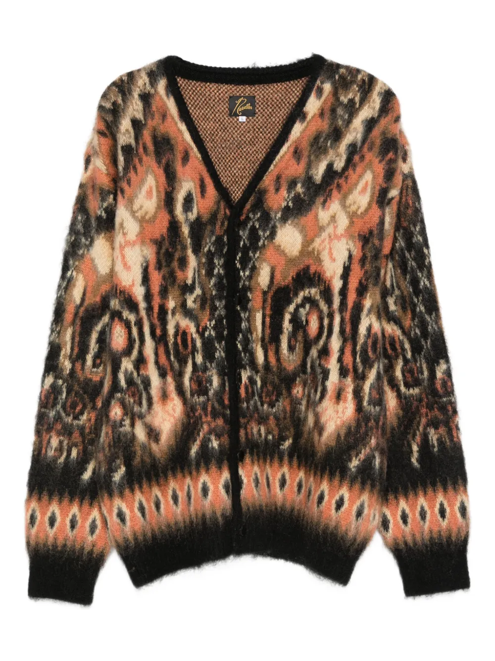 Needles patterned cardigan | Black | Image 1