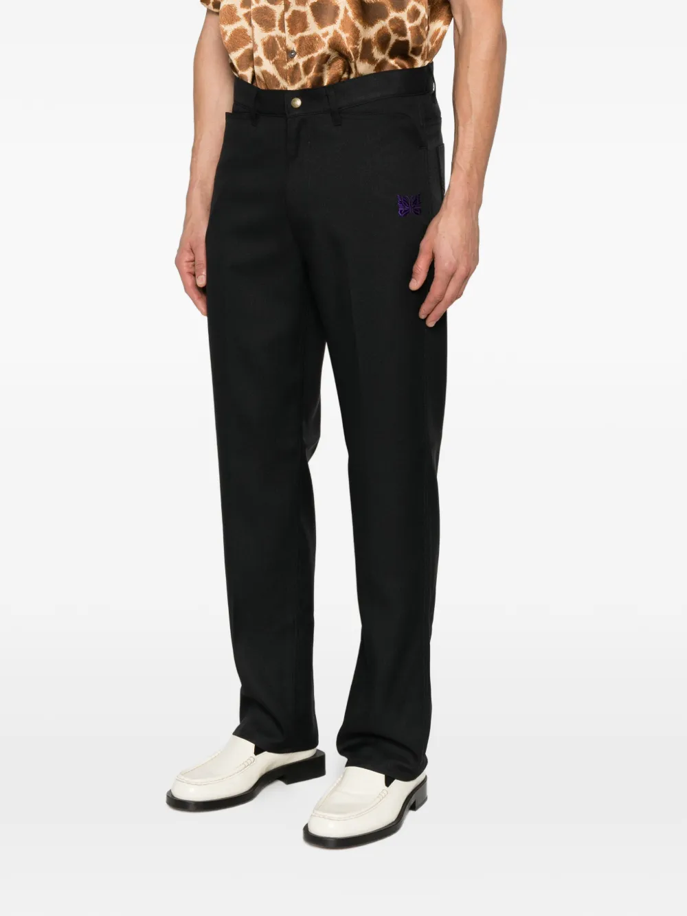 Needles Embroidery Trousers In Blue