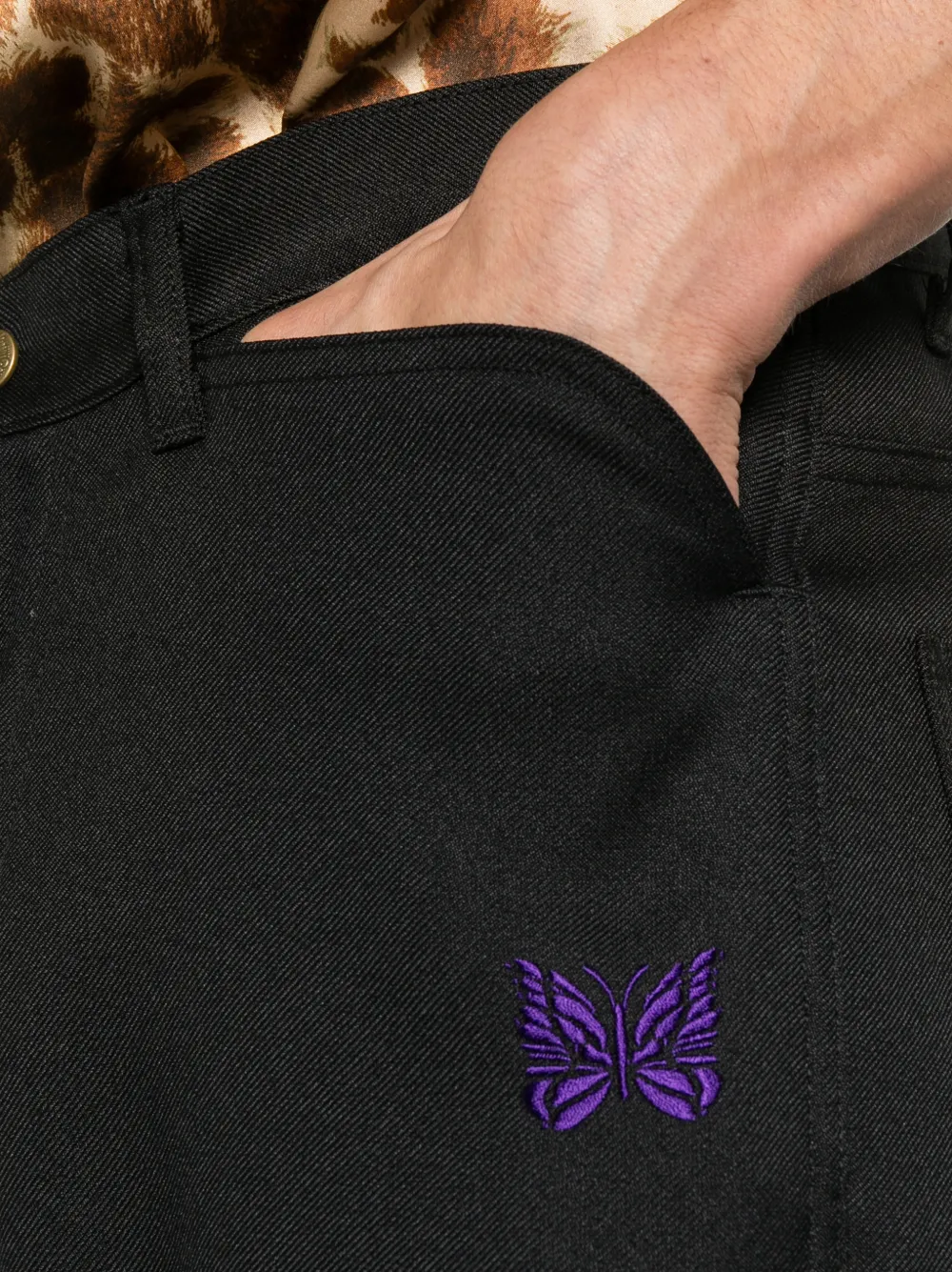 Needles Embroidery Trousers In Blue