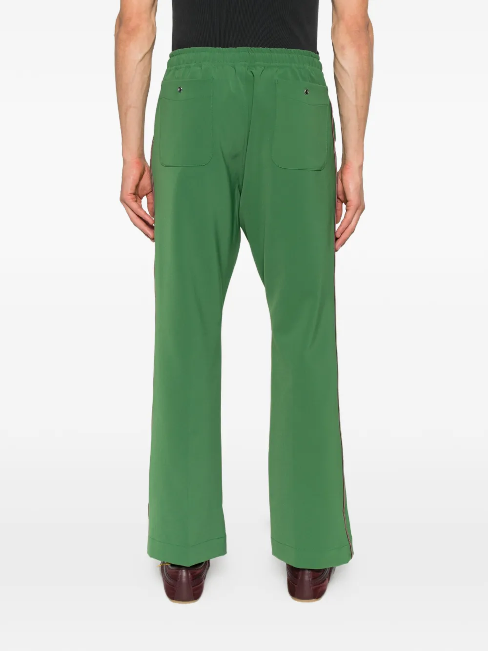 Needles Drawstring Logo Trousers In Green