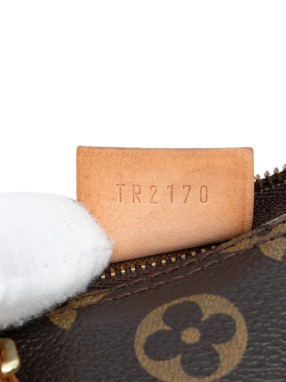 Pre-owned Louis Vuitton 2010 Monogram Mini Speedy Hl Satchel In Brown