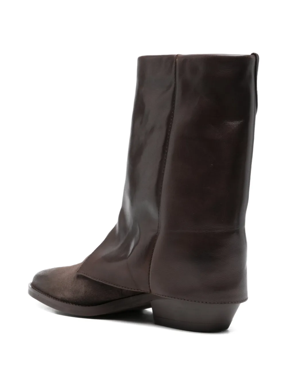 Julie Dee Pointed-toe Ankle Boots In Brown