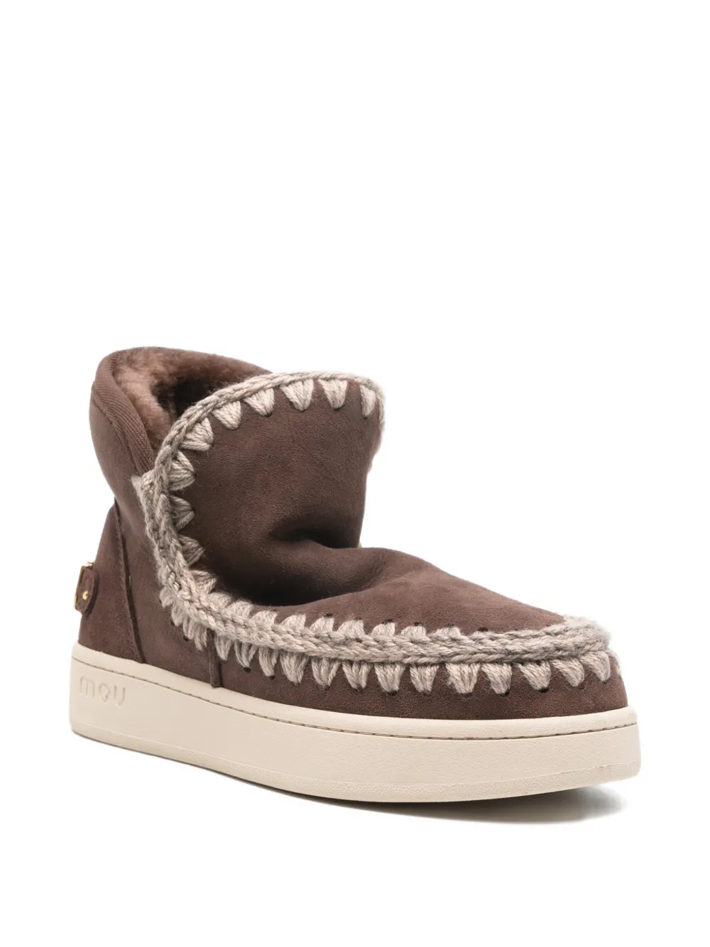 Mou New Eskimo Logo-detail Boots In Brown