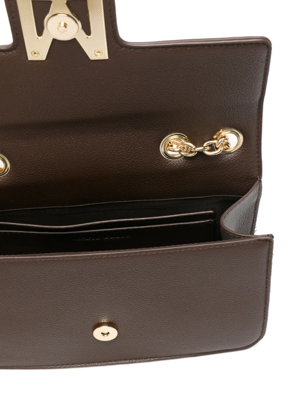 Marc Ellis Blaze Chain Logo-plaque Shoulder Bag In Brown