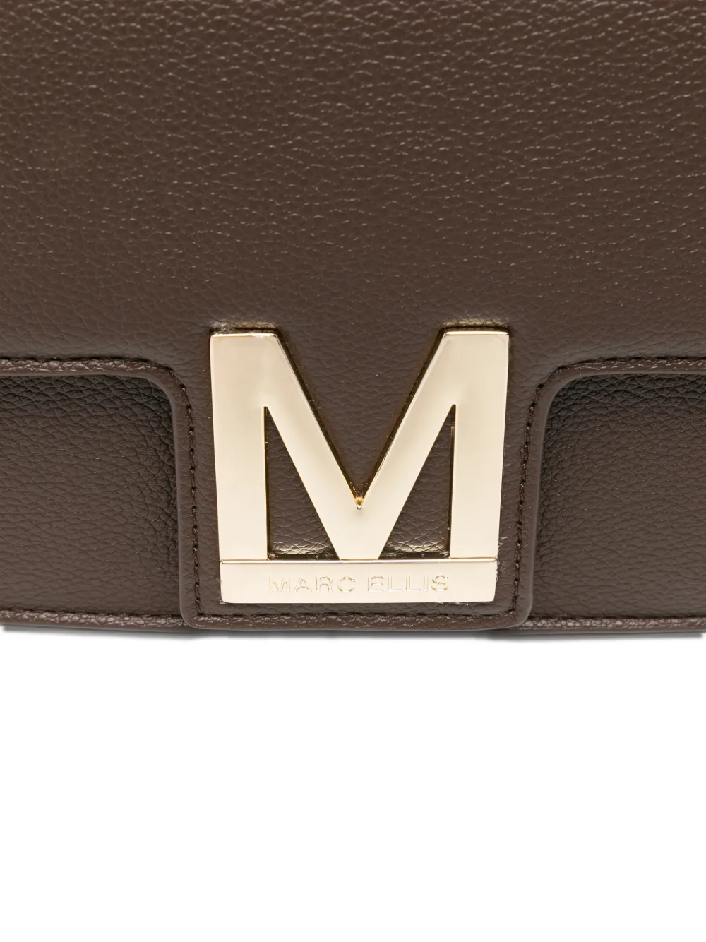 Marc Ellis Blaze Chain Logo-plaque Shoulder Bag In Brown
