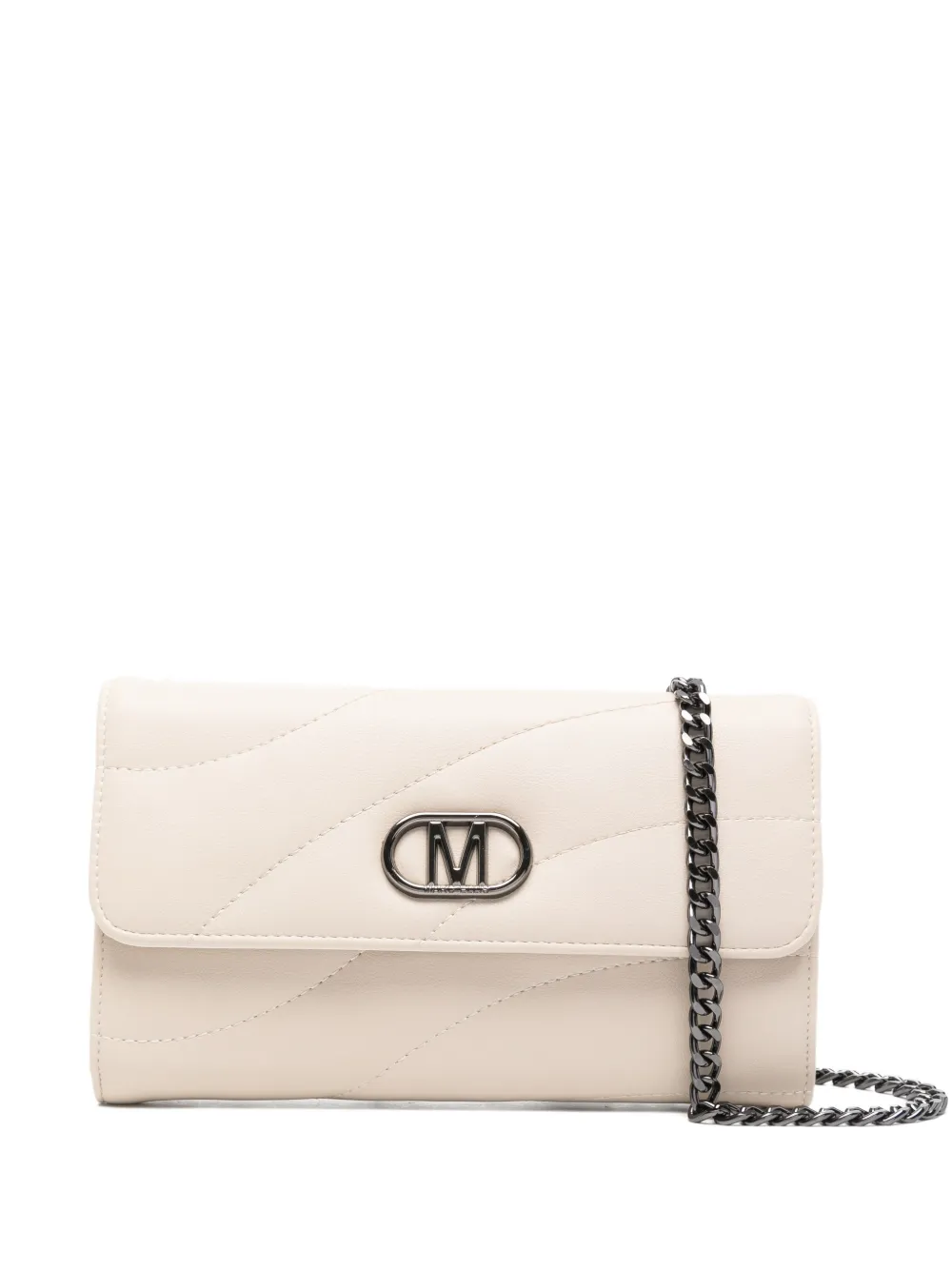 Marc Ellis Glow Logo-detail Clutch In Neutral