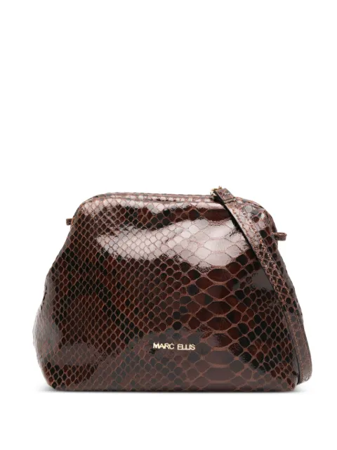 Marc Ellis Arlena M snake-effect clutch bag
