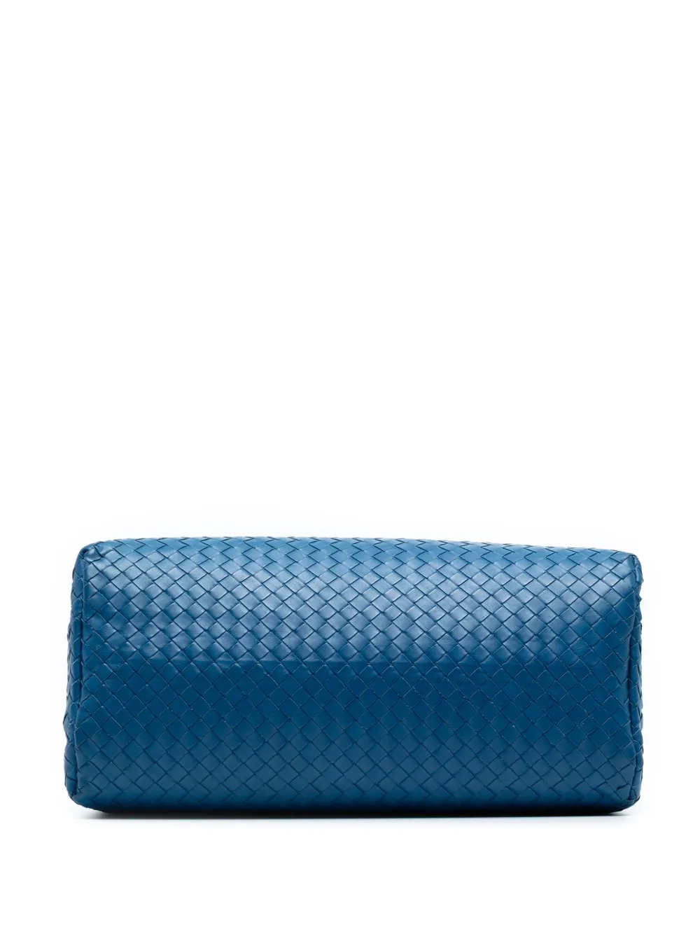 Pre-owned Bottega Veneta 2012-2025 Medium Nappa Intrecciato Roma Tote Bag In Blue