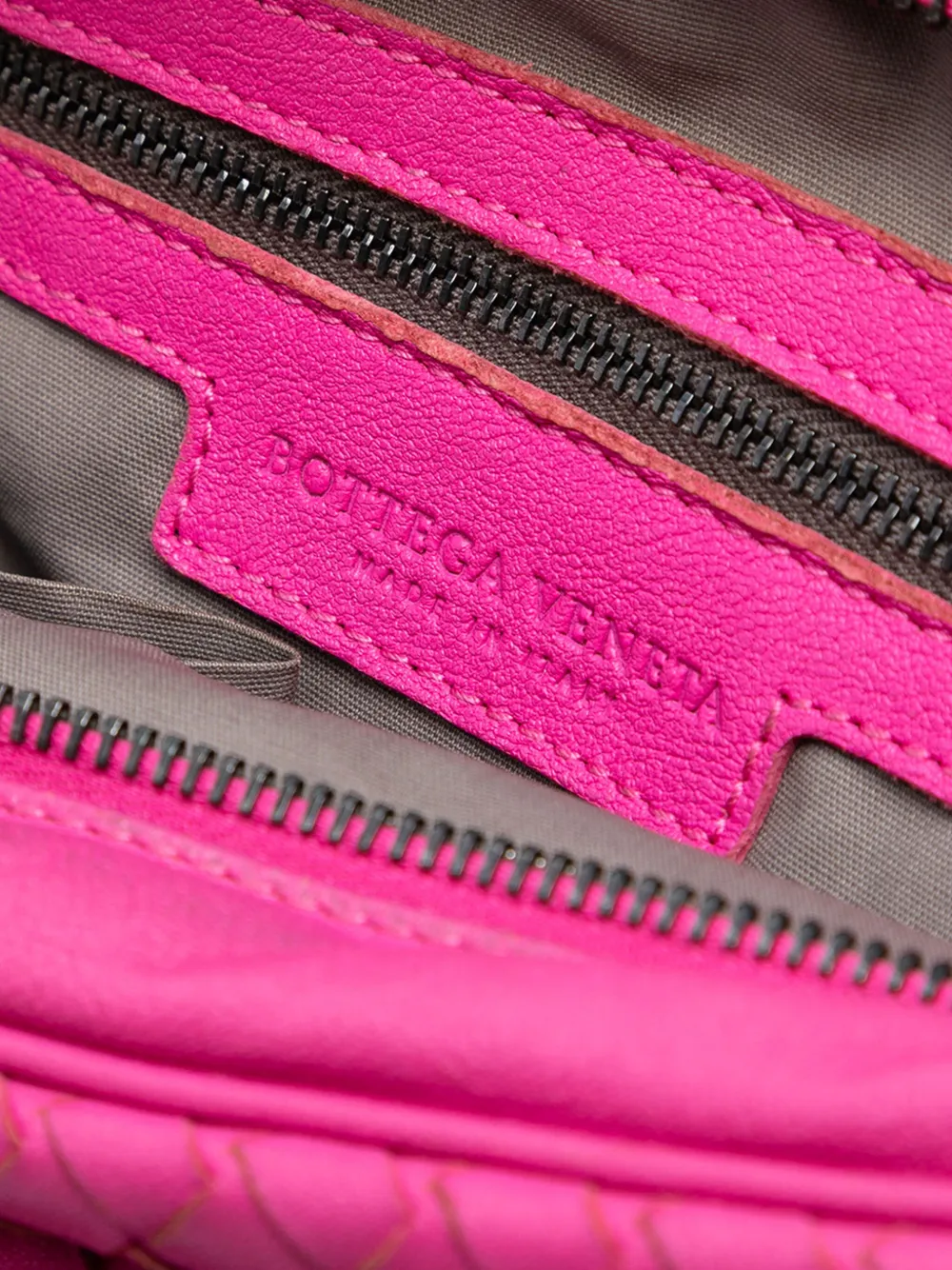 Pre-owned Bottega Veneta 2012-2025 Nappa Intrecciato Front Pocket Messenger Bag Crossbody Bag In Pink