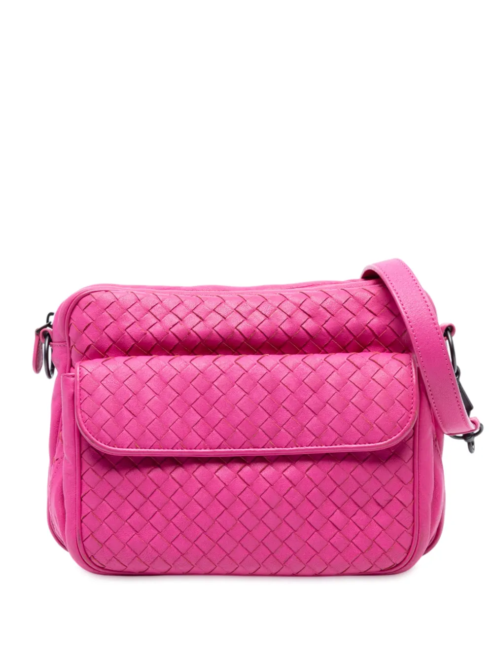 Bottega Veneta Pre-Owned 2012-2025 Nappa Intrecciato Front Pocket Messenger Bag crossbody bag - Rosa