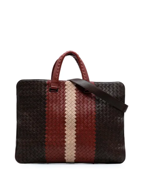Bottega Veneta Pre-Owned 2012-2025 Nappa Intrecciato Club Fume Briefcase business bag