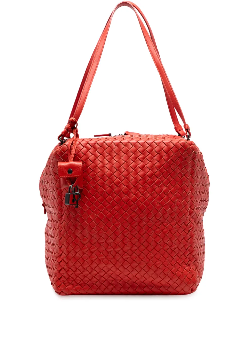 Bottega Veneta Pre-Owned 2011 Nappa Intrecciato Cube shoulder bag | Red | Image 1