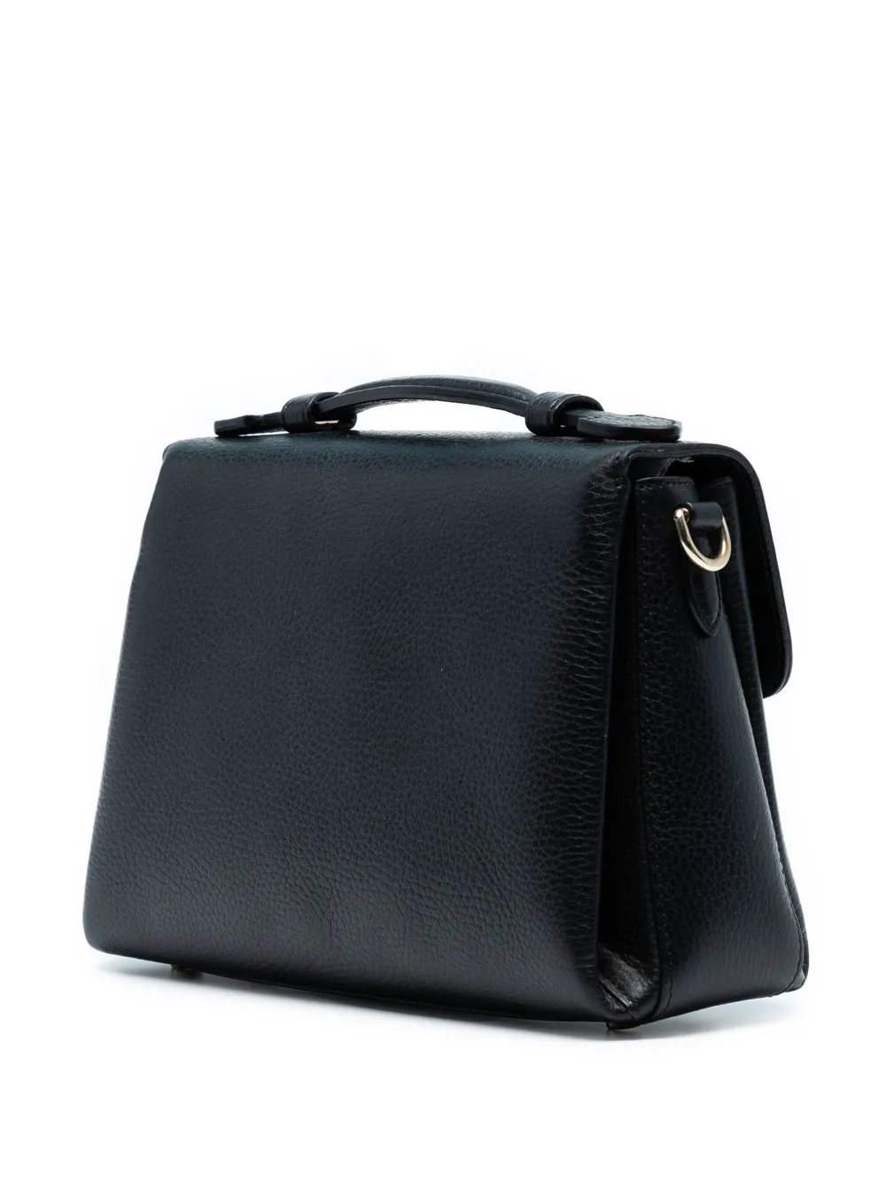 Pre-owned Gucci 2016-2025 Small Dollar Calf Interlocking G Satchel In Black